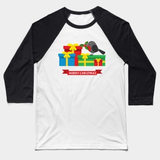 Cute Robin And The Four Colorful Gifts Baseball T-Shirt